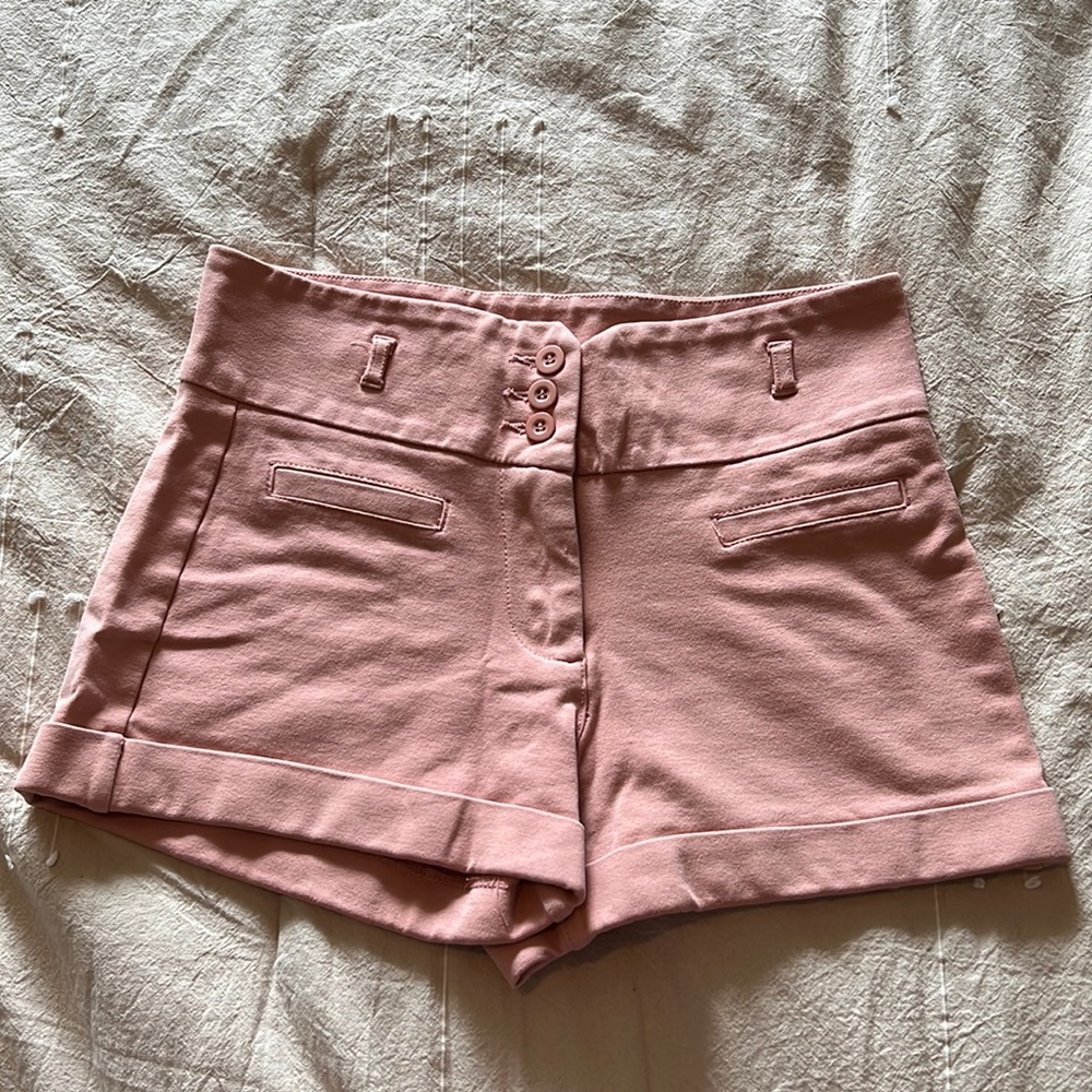 Pastel Pink High Rise Shorts